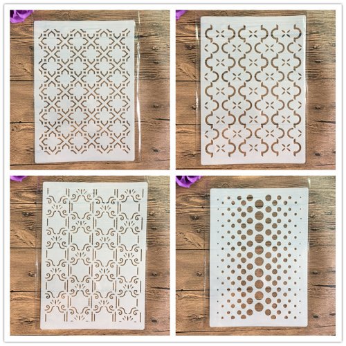 Afbeelding van A4 Taart Stencil - Aangepaste Mal voor Bruidstaart, Schimmel, Muurschildering, Plakboek, Stempel, Fotoalbum & Decoratie - DIY Ambachtelijke Papieren Kaart