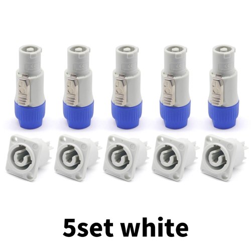 3pins bianco 5set