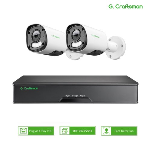 Image of 6MP POE CCTV Security System Kit with Sony Sensor, ONVIF NVR, P2P Access, and Full HD Surveillance Cameras for Home and Business