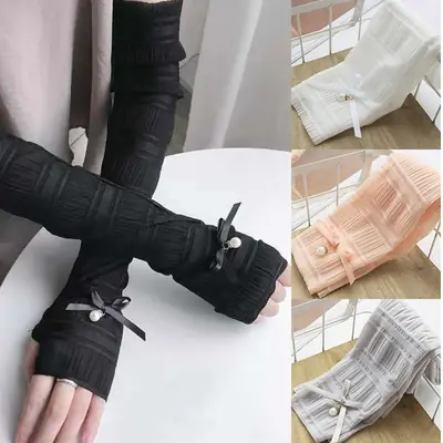 Image de Gants Sans Doigts Protection Solaire pour Femmes