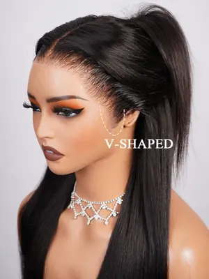 Image de Perruque Cheveux Humains Dentelle Avant Sans Colle