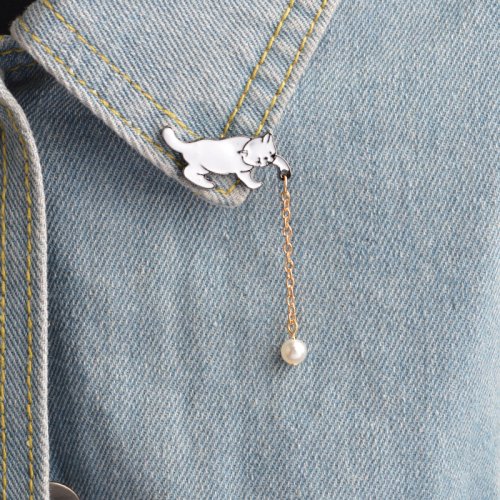 Image de Broches Chaton En Émail - Accessoire Mignon pour Femmes et Filles