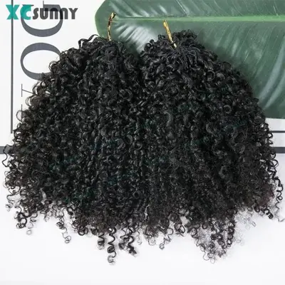 Image de Extensions de Cheveux Crépus Bouclés - Sans Noeud, Prêt à Poser