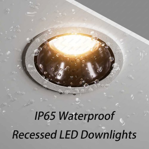 Afbeelding van Waterdichte Ingebouwde LED Plafondverlichting met Dimbare Downlights – IP65 Verzonken Spotlampen voor Keuken, Badkamer en Wastafel