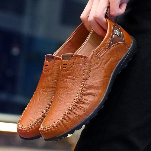 Afbeelding van Stijlvolle Lederen Herenschoenen – Comfort & Luxe in Eén
