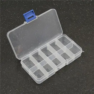 Image de Boîte de Rangement Transparente 10-24 Fentes - Organisez Vos Bijoux et Pilules