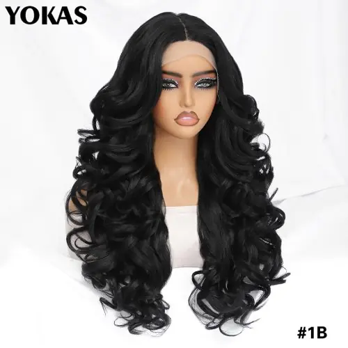 Image de Perruque Synthétique 24'' Lace Front - Cheveux de Bébé pour Femmes Afro