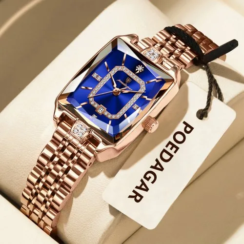 Rosa gold blau