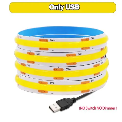Image de Bande LED COB 5V - Éclairage Flexible avec Capteur Tactile