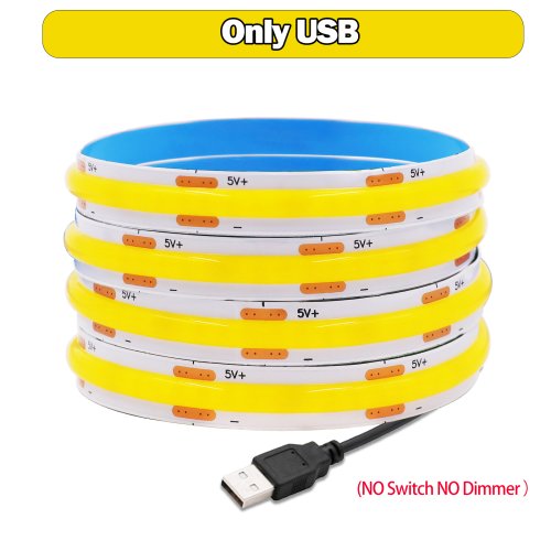 Immagine di Nastro LED 5V Dimmerabile con Sensore Tattile - Illuminazione Flexibile USB