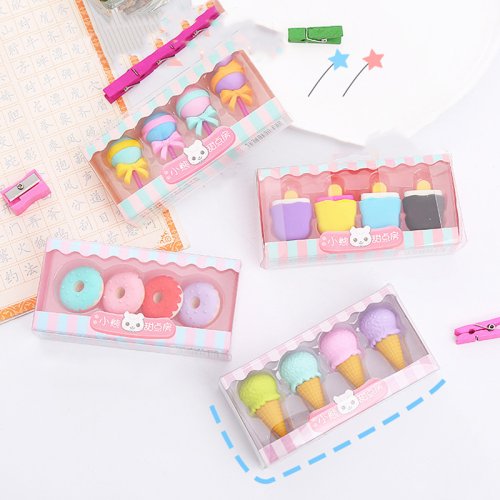 Imagen de Kawaii Lollipop Sweety helado estudiante papelería escuela Oficina suministros niños borradores para niños borrador de lápiz
