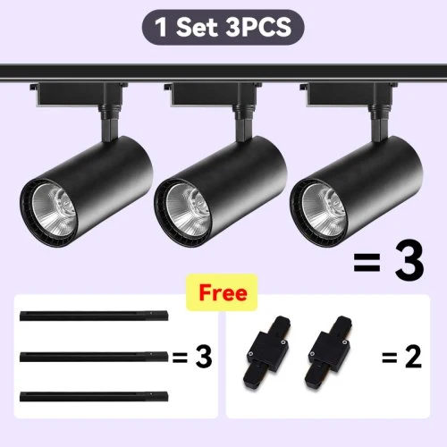 3 luces conjunto negro