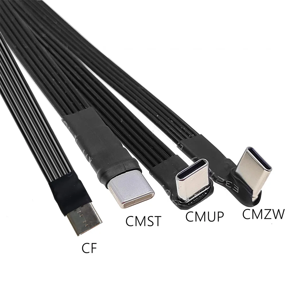 Afbeelding van USB-C 90° Schuine Adapterkabel - Flexibel & Plat voor Snelle Oplading