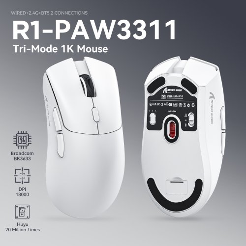 Image de Souris Gaming Bluetooth 18000 DPI - R1 Attack Shark