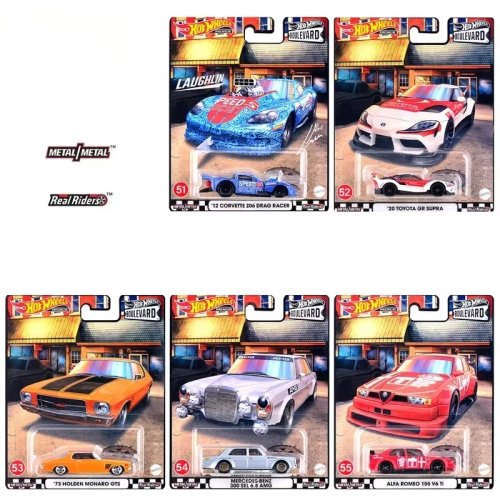 Afbeelding van Hot Wheels Premium Diecast Auto Boulevards 1:64 Alfa Romeo Corvette Z06 Drag Racer - Realistische Speelauto voor Jongens vanaf 5 Jaar