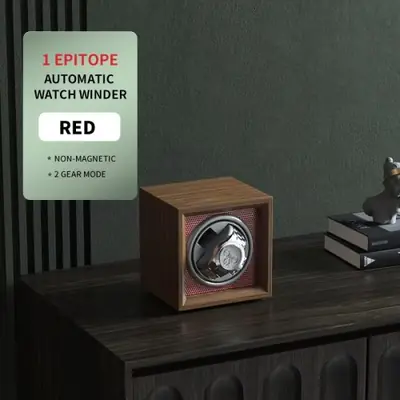 Image de Remontoir de Montre Automatique en Bois de Luxe - 1 Fente