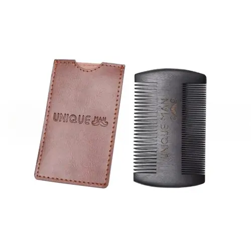 Image de Brosse à Cheveux & Peigne à Barbe en Bois Naturel