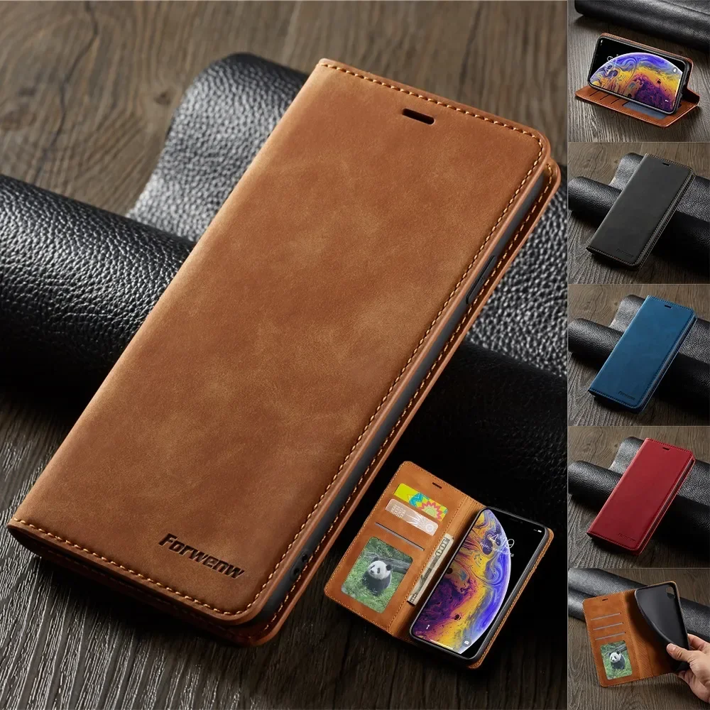 Zdjęcie Eleganckie Etui Portfelowe z Skóry Zamszowej dla iPhone