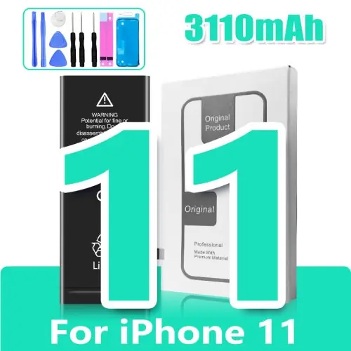 Image de Batterie pour iPhone Haute Capacité 0 Cycle - Compatible 11, 12, 13, 14 & Pro