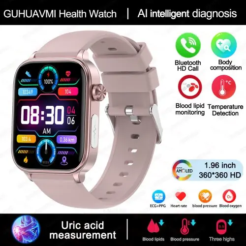 Image de Montre Connectée Santé Femme - ECG, Pression Artérielle & Suivi Mensuel