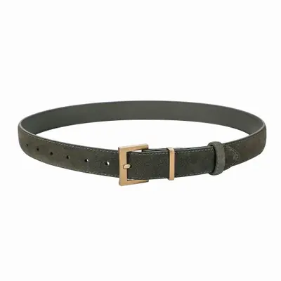 Image de Ceinture en Cuir Véritable à Boucle Carrée - Tendance & Élégante