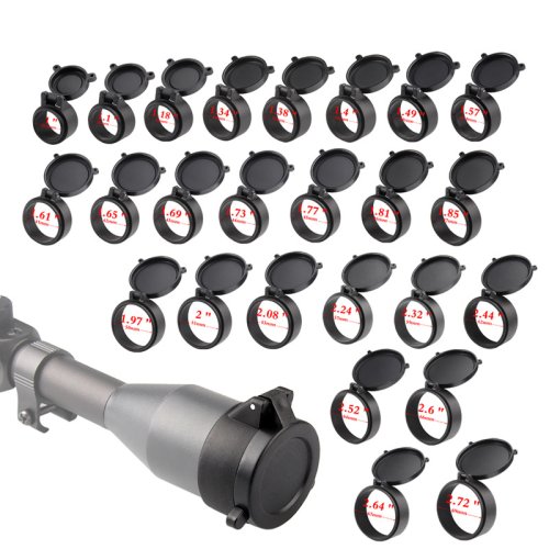 Image of Quick-Flip Spring-Loaded Lens Cover for 25-69mm Rifle Scopes – Dustproof & Scratch-Resistant Protection Cap for Hunting and Shooting