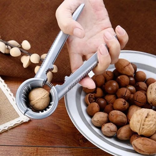 Image of Eco-Friendly Stainless Steel Multi-Functional Nut Cracker – Perfect for Walnuts, Chestnuts & Hazelnuts