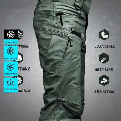 Immagine di Pantaloni Cargo Tattici Uomo - Impermeabili e Multitasche