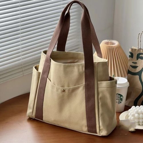 Afbeelding van Stijlvolle Canvas Schoudertas voor Dames in Forest Style – Grote Capaciteit, Ideaal voor Studenten en Dagelijks Gebruik