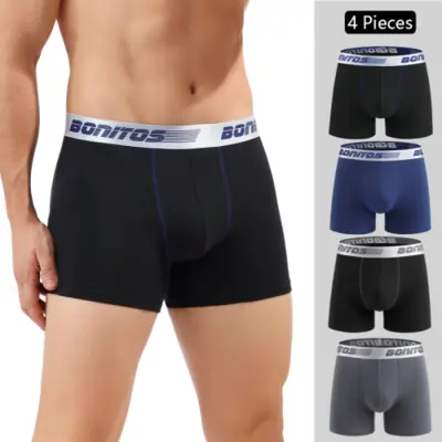 Image de Boxers Homme Coton Haute Qualité - Lot de 4