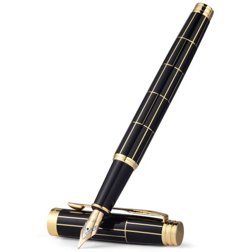 Image of Stonego Deluxe Metal Fountain Pen – Convertible Calligraphy Pen with Ink Refill-Free Design for Elegant Writing and Artistic Drawing
