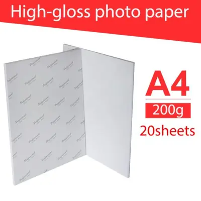 Image de Papier Photo Brillant A4 - 20 Feuilles pour Imprimante Jet d'Encre