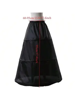 Image de Jupon Crinoline Noir - Jupe Soutien pour Robe de Bal & Mariage