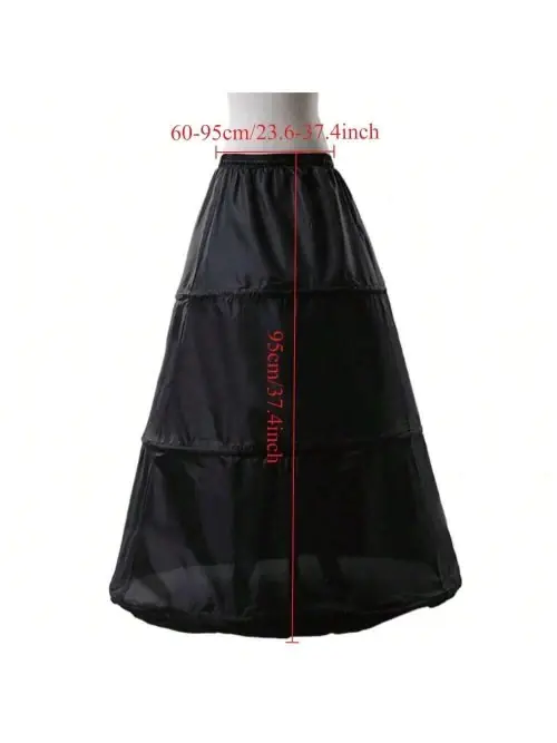 Image de Jupon Crinoline Noir - Jupe Soutien pour Robe de Bal & Mariage