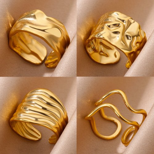 Afbeelding van Stijlvolle Gouden Geometrische Ring voor Vrouwen