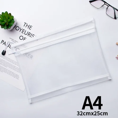 Afbeelding van Nylon Mesh Dossierzak A4 A5 A6 Transparante Rits Test Papieren Informatietas Kantoor Student Pen Tas Onderwerp Tas Puzzel Opbergtas