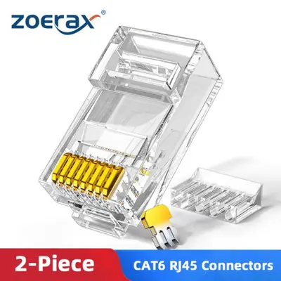 Image de Connecteurs RJ45 Cat6 - 50 Pièces pour Câbles Ethernet