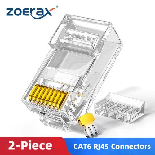 Image de Connecteurs RJ45 Cat6 - 50 Pièces pour Câbles Ethernet