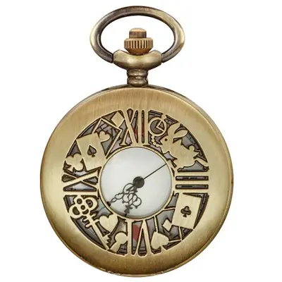 Image de Montre de Poche Vintage Rouge Lapin - Cadeau Mignon pour Enfants
