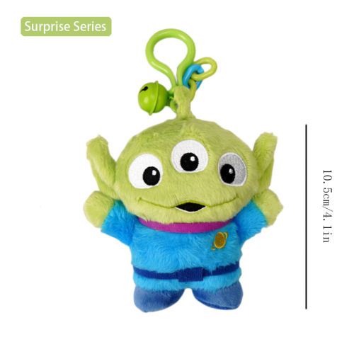 Zdjęcie Pluszowy brelok w kształcie kawaii obcego z Toy Story – uroczy trójoczny chłopiec, idealny dodatek do plecaka, torby szkolnej lub kluczy