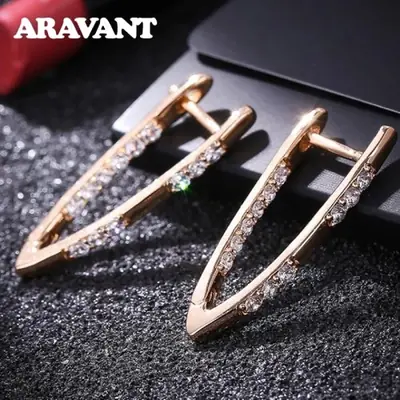 Image de Boucles d'oreilles en Argent 925 avec Zircone Cubique - Élégance & Style