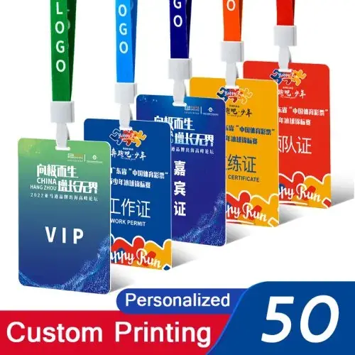 Image de Cartes d'identité personnalisées PVC - Lot de 50