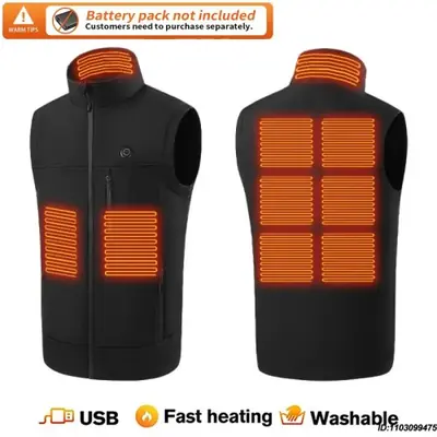 Image de Gilet Chauffant USB - 9 Zones de Chaleur pour Hommes et Femmes