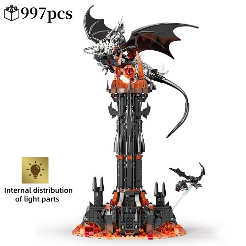 Image of Lord of the Rings MOC The Fell Beast & Magic Tower Building Blocks Set – Creative Castle Fortress Construction Toy for Kids