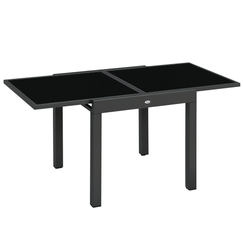 Imagen de Mesa de Jardín Extensible de Aluminio y Vidrio