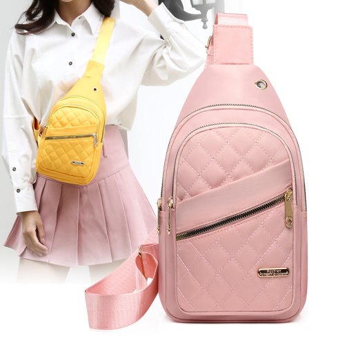 Bild von Modische Nylon-Brusttasche für Damen – Einzelne Schulter-Umhängetasche mit großer Kapazität und praktischer Hüfttasche für Fahrrad & Outdoor-Aktivitäten