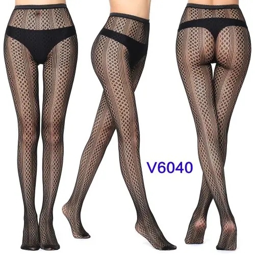 Image de Collants en résille noirs sexy - Style gothique & dentelle
