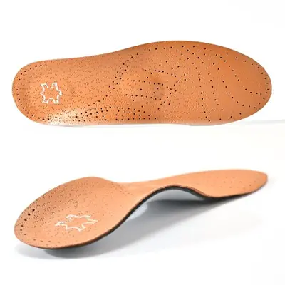 Image de Semelles Orthopédiques en Cuir - Soulagement des Pieds Plats