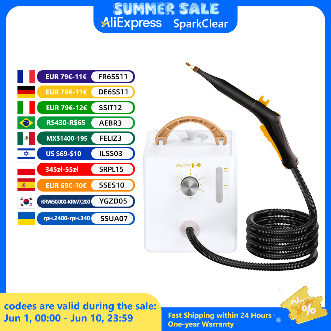 Immagine di Pulitore a vapore ad alta temperatura e pressione da 2600 W Serbatoio dell'acqua di grandi dimension...