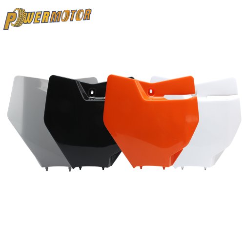 Image of Universal Motorcycle Front Number Plate Plastic Cover for KTM SX, SX-F, XC, XC-F 125 450 2016-2017 – Durable Motocross Enduro Dirt Bike Accessories